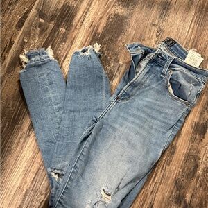 Abercrombie & Fitch Light Blue Distressed Jeans